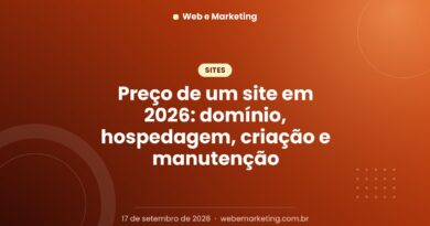 Preço de um site em 2026: domínio, hospedagem, criação e manutenção